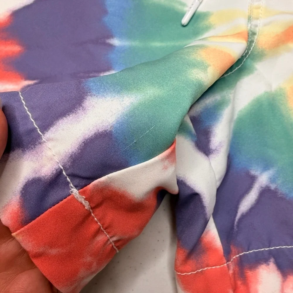 Abercrombie & Fitch Men's Spiral Tie Dye Swim Trunks L Shorts